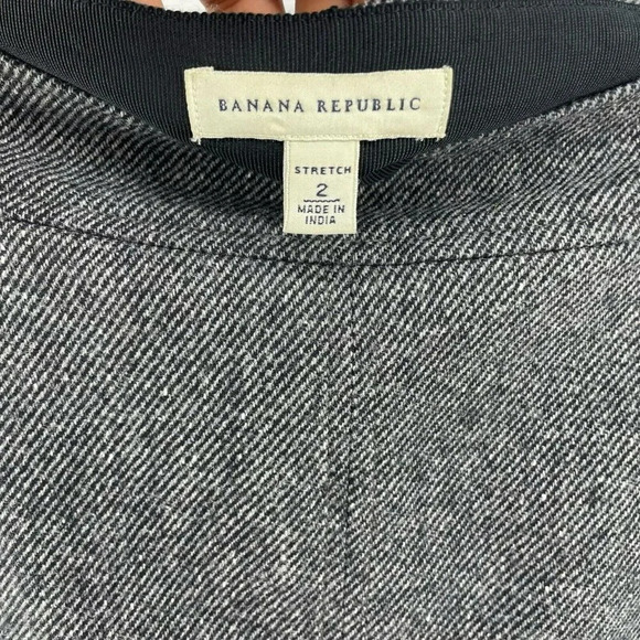 Banana Republic Pencil Mini Skirt Women's Sz 2 Gray Seamless Side Zipper Short - Picture 9 of 10